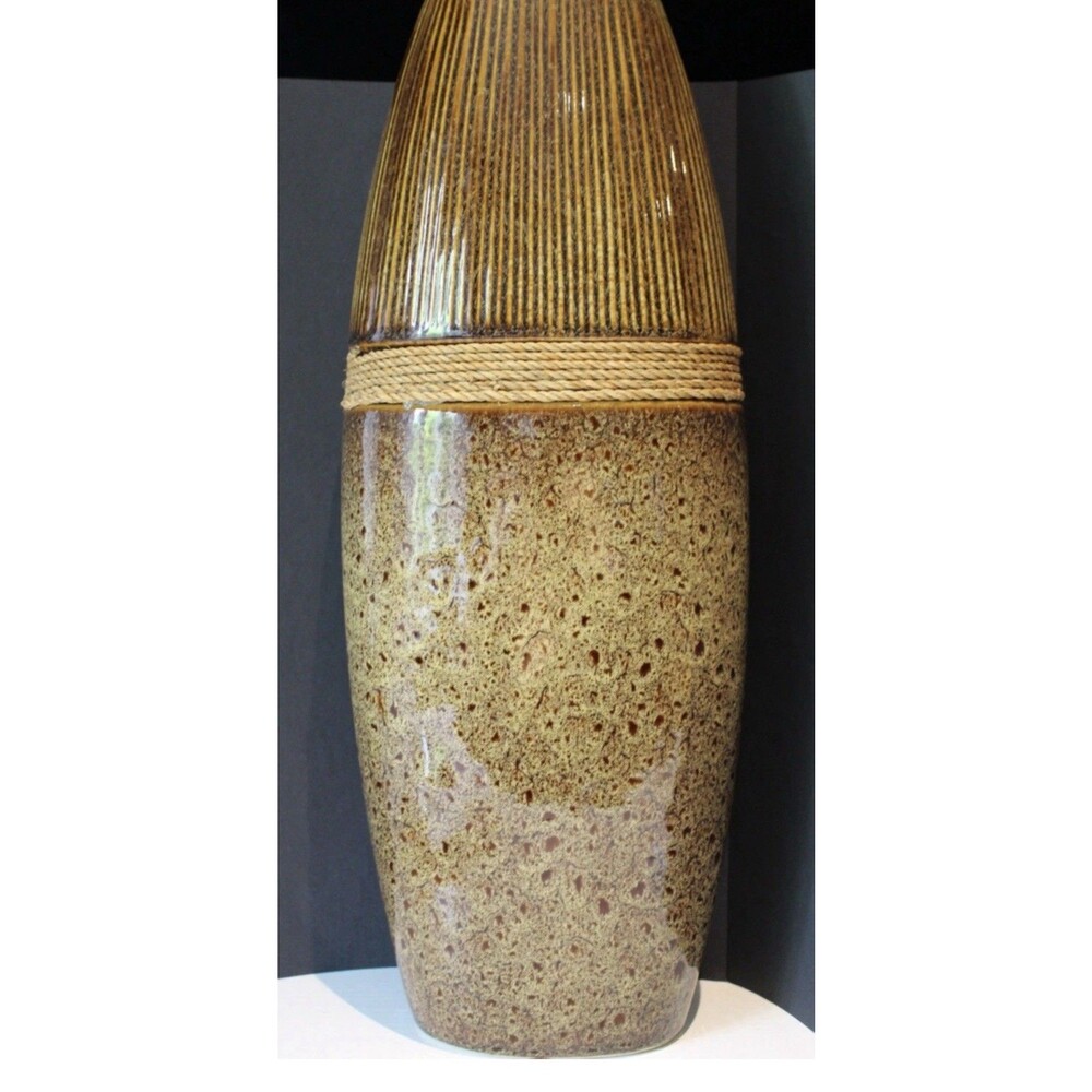 Jaron Artisan handmade BOMBAY Ceramic Vase Rope Large 18” H